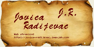 Jovica Radijevac vizit kartica